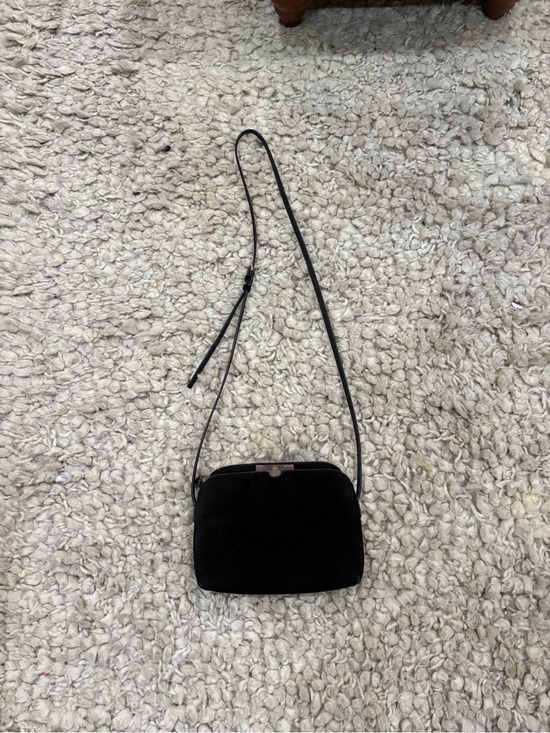 The Row Handbags - The Row Black Suede Crossbody Bag